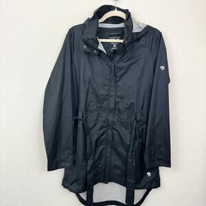 Mountain Hardware Womens Full Zip Nylon Jacket Size M Hooded Lightweight Belted
